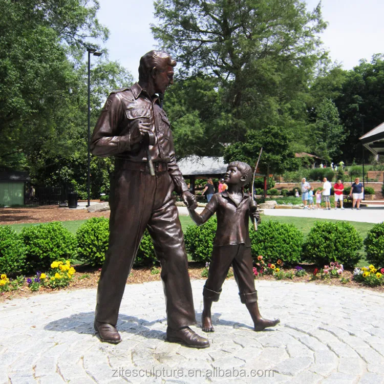 Fine Workmanship Life Size Bronze Father And Child Son Statues - Buy ...