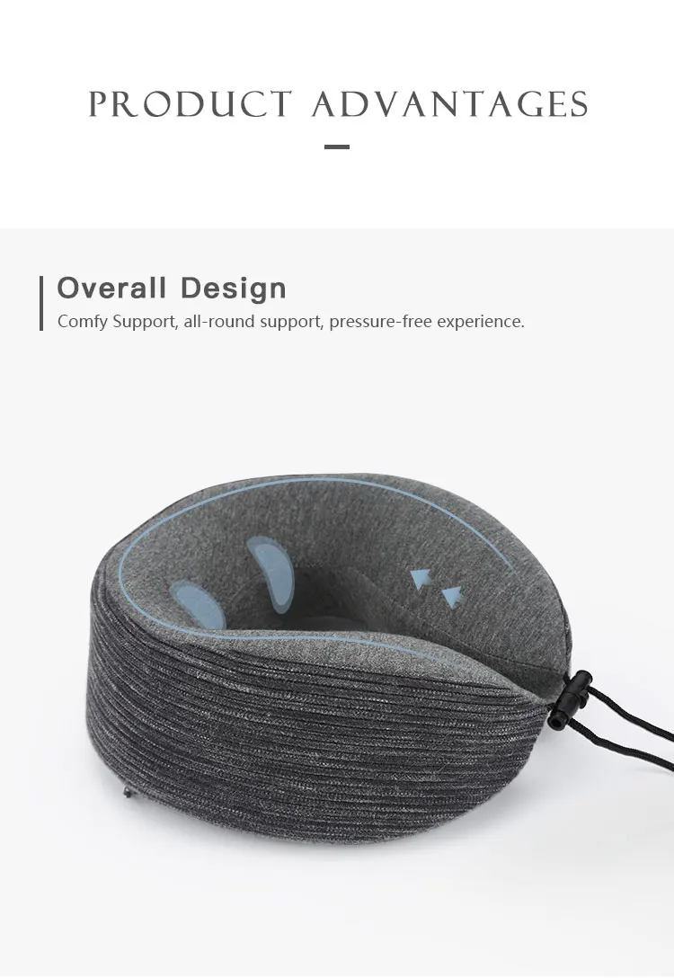 Hnos Patent Adjustable Car Sleep Headrest Pillow Airplane Flight Chin