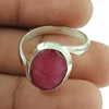 Ruby gemstone ring handmade india 925 sterling silver rings jewelry wholesalers