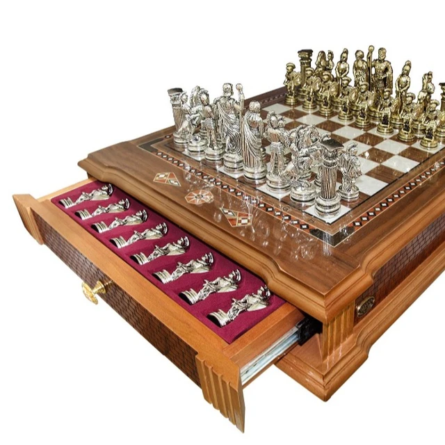 Castle Chess Board With Two Drawers For Figures Buy Wood Chess