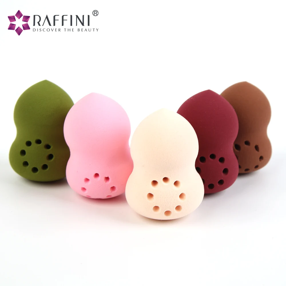new package gourd shape cosmetic sponge with holes clean and