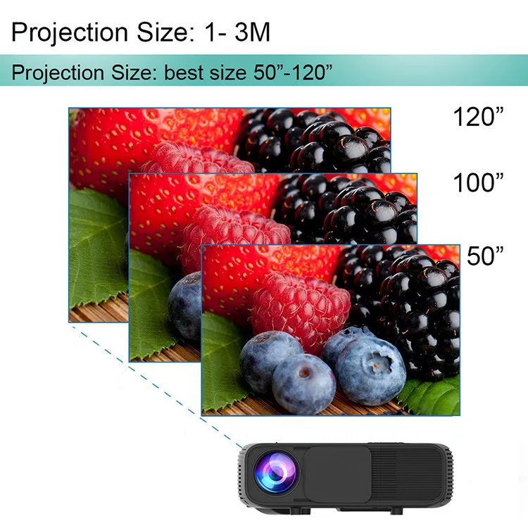 2019 new design OEM smart projector for Android mini pocket LED projector