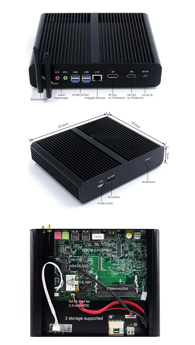 Small Tower Computer All In One Pc I7 Gaming Desktop Barebone Server