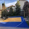 Standard outdoor 3x3 basketball court flooring, bacyard half basketball court construction