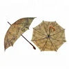 23" 27" auto straight stick umbrella rain and sun leopard customized printing umbrella