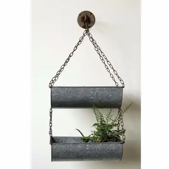 Hanging Galvanized Planter Garden Home Decoration Small Rustic