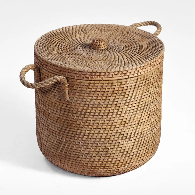 
Cheapest Natural Storage Handmade Wicker Rattan Basket Made in Indonesia 