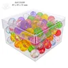 Square shape candy box accessories storage 100% food grade clear plastic food container with lid