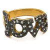 LOVE Cz Set Gold Vermeil Rin