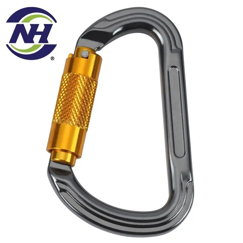 Harayaa 10Pcs Locking Carabiner Clips - Screw Gate Keyrings For Dog Tags, Backpacks & DIY