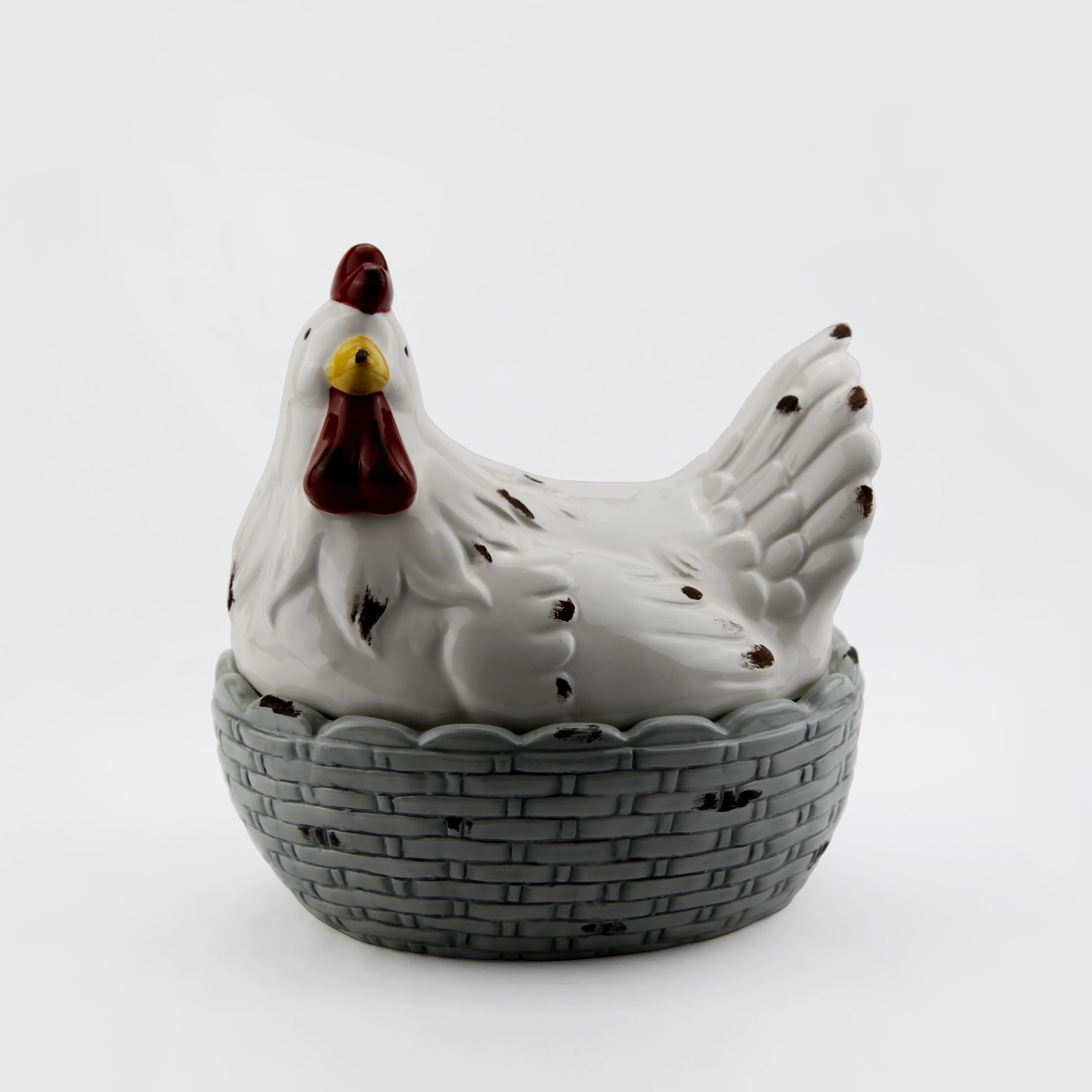 陶瓷galzed 母鸡和 bastet cainster