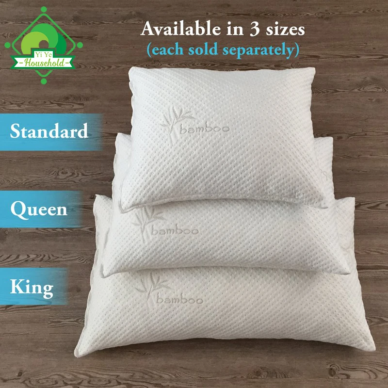 Luxury Shredded Memory Foam Pillow For Bed With Zipper Removable