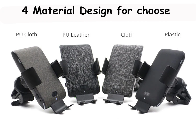 
Auto Infrared & magnetic coil Sensor Qi Wireless Car charger 15W Phone Mount Holder 