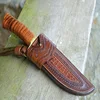 High Quality Cowhide Leather Sheath for steel fixed blade knife hunting knife