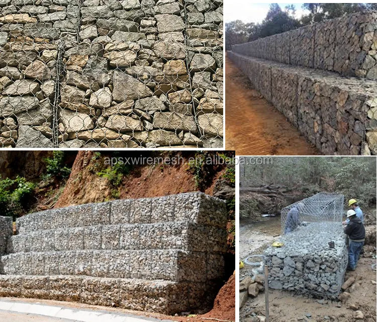 Heavily Galvanized Double Twisted Hexagonal Gabion Basket Prices For