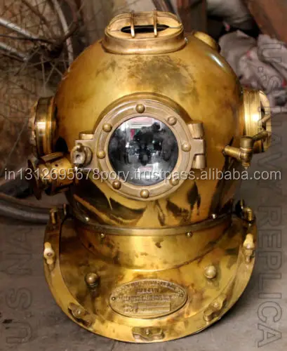 Diving Helmet Antique Vintage Divers Solid Steel US Navy Mark V 18/" Full Size