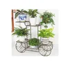 Copper coated wrought iron bicycle plant stand