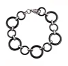 74462 xuping fashion rhodium color black fancy funky bracelets for girls