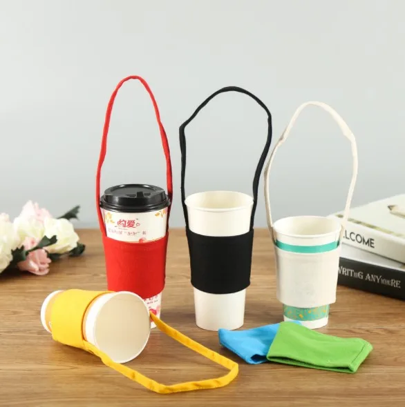 

Canvas Cup Holder Hanger Bag Cotton Canvas,canvas White ,red and Black Handle Bag,handled Letter Sh-n0055 Sinohood 2x40cm