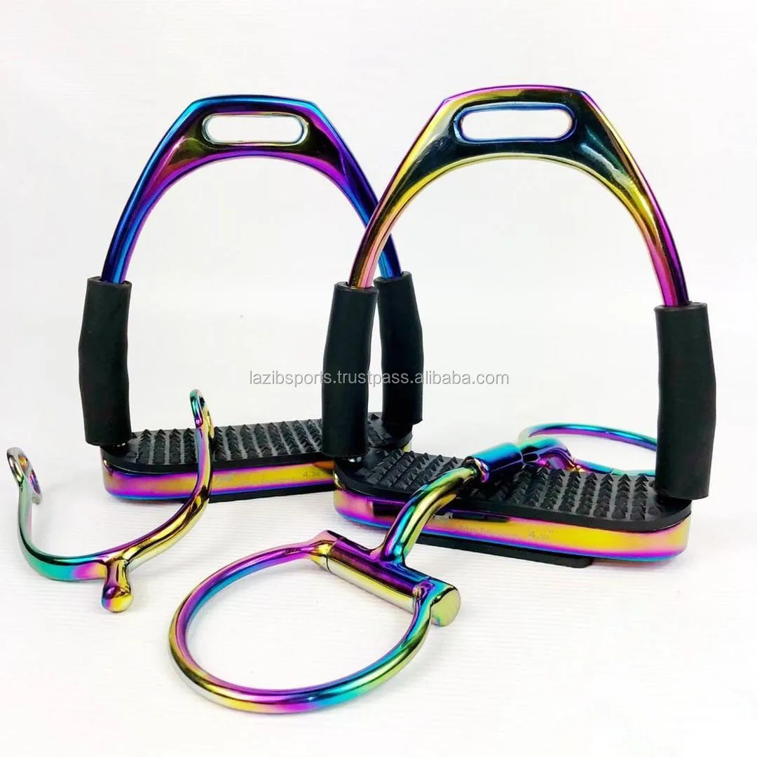 High Quality Horse Stirrups Aluminum Stirrup Equestrian Stirrups (gold