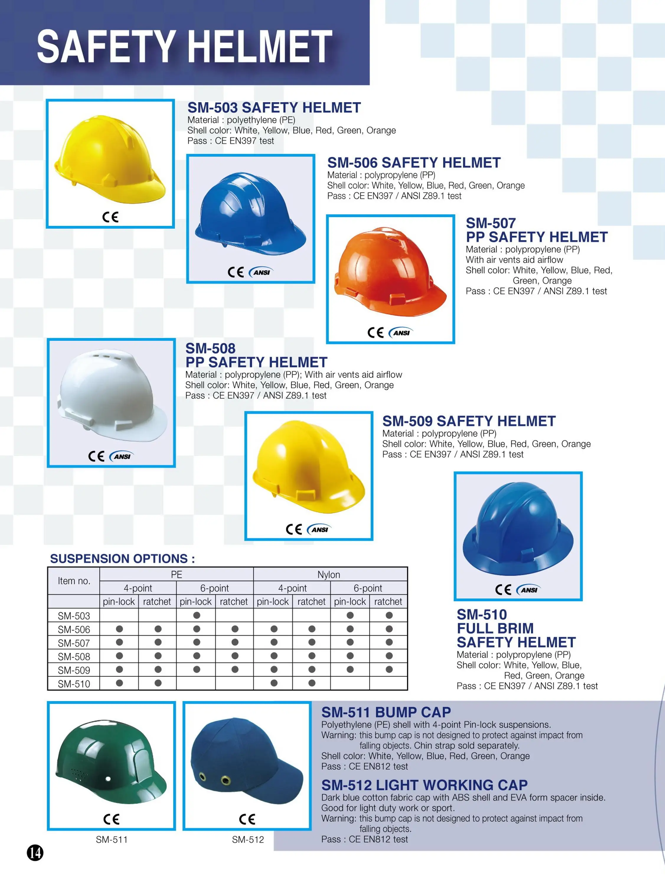 Safety Helmet Ce Ansi Approved Pp Hard Hat With Round Brim - Buy Safety ...