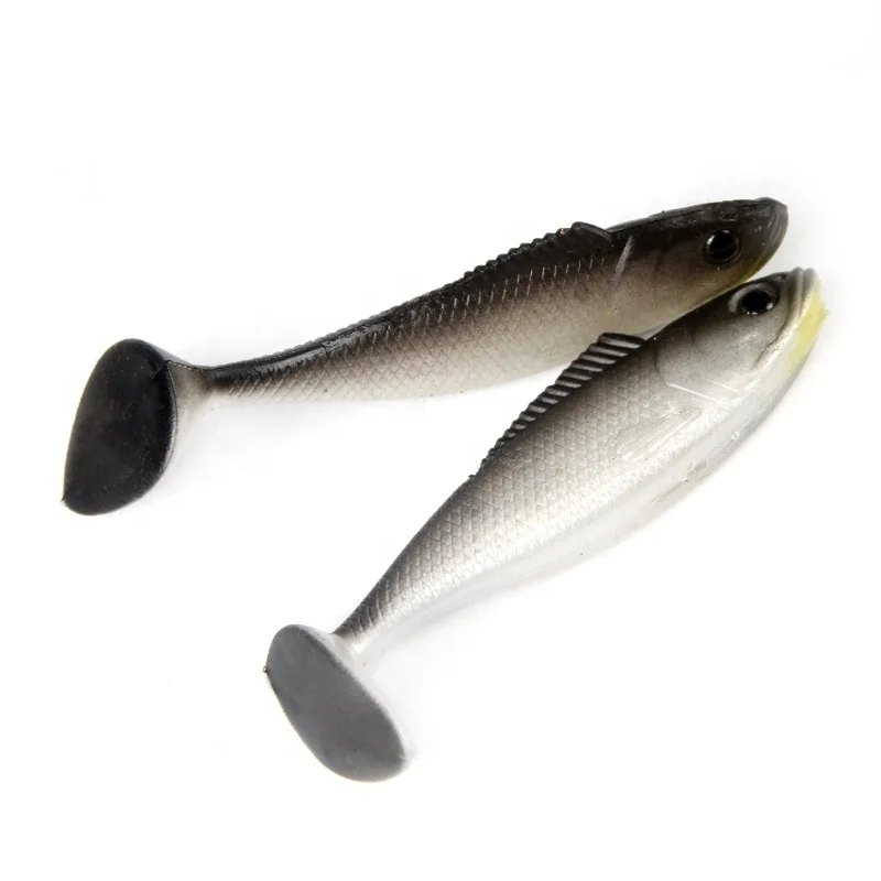 

9.5cm9g black white swimbait soft plastic lure molds