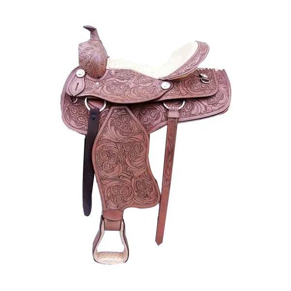 Hand Tooled Western Saddle High Quality Well Tooled Designer Genuine