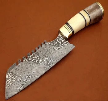 Damascus Steel Handmade Custom Fancy Chef S Kitchen Knife Bone