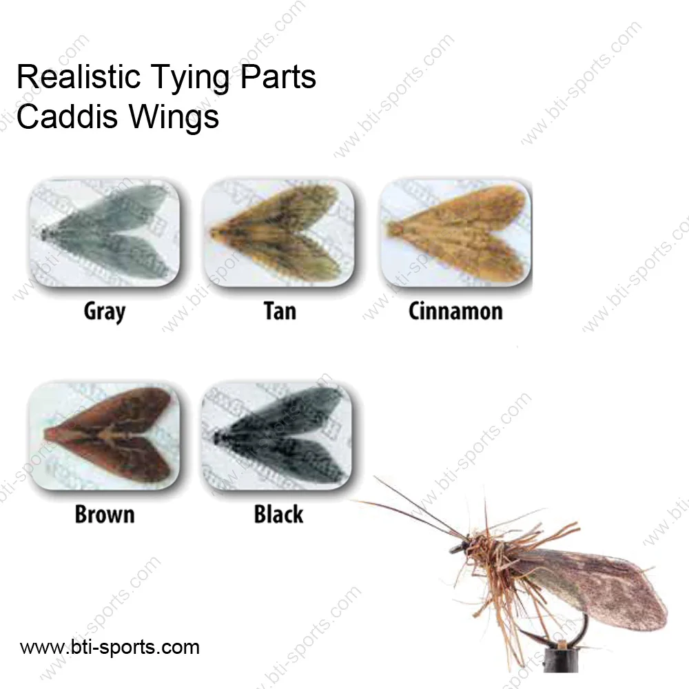 Caddis Dry Fly Wings Patterns Tying Parts True Flies Fishing Realistic