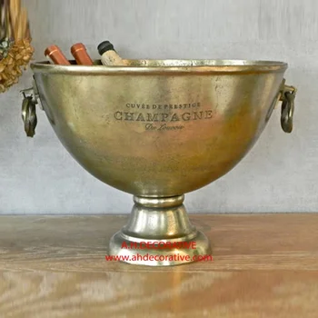 large silver champagne bucket