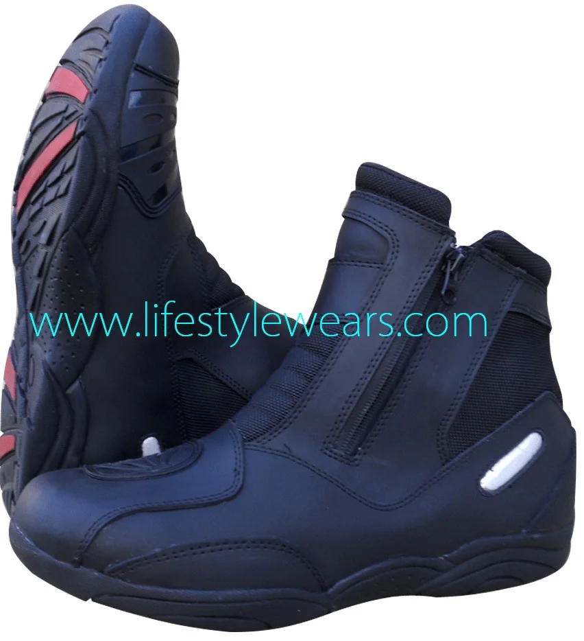 
boots spiked genuine leather riding boots mens leather motorcycle boots 