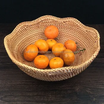 Rattan Fruit Basket Dry Fruit Tray Decoration Rattan Basket