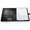 Custom portfolio conference A4 size business office sign PU leather bill presentation signature clipboard file folder with logo