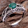 Lovely designer green onyx blue topaz peridot ruby handmade gemstone 925 sterling silver jewelry ring