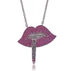 Precious Ruby Pave Champagne Metarock Pendant