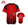Red camo baseball jersey / custom design digital camo baseball jersey