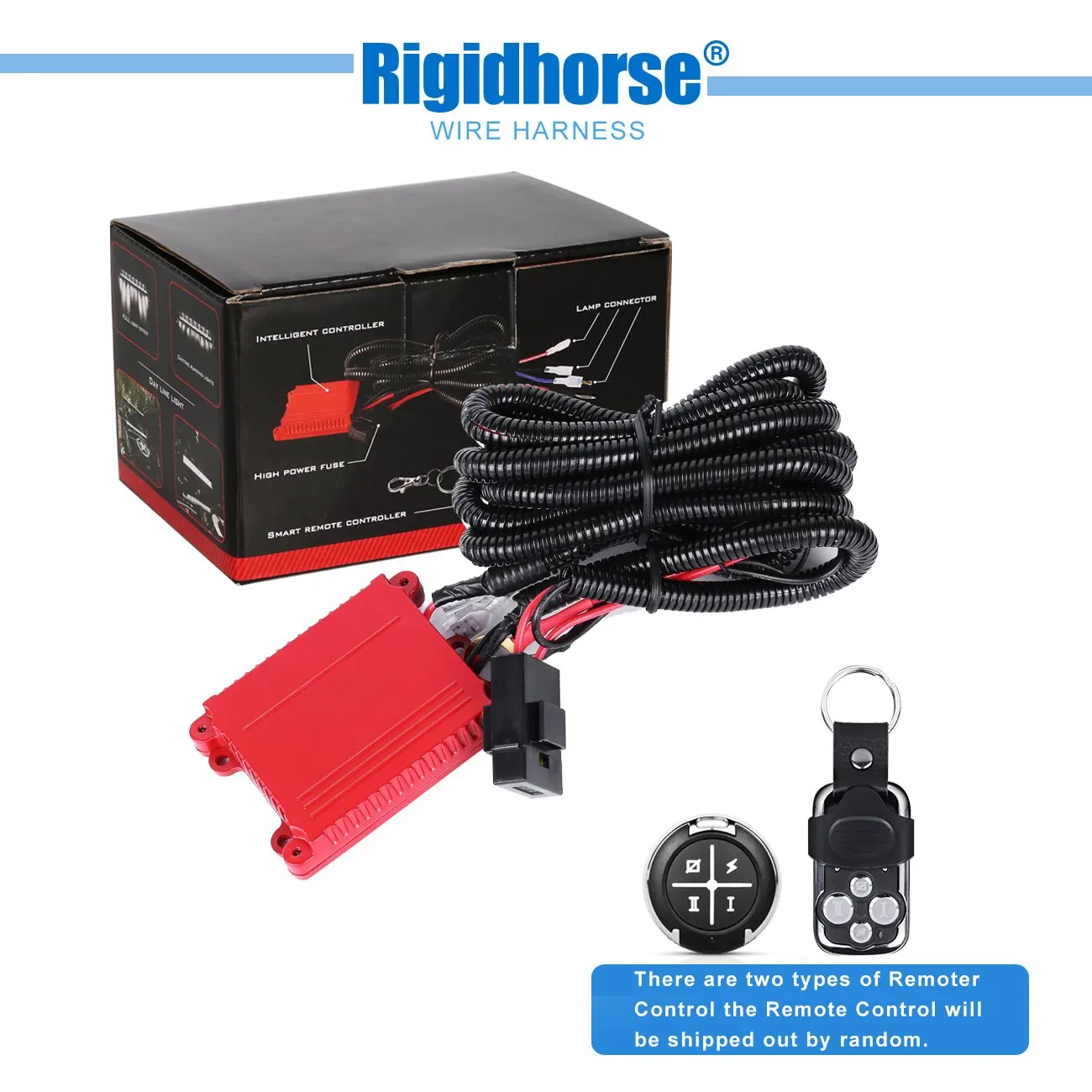 Get Quotations · Wiring Harness Rigidhorse Remote Control Wiring Harness Kit For 8D Dual-Mode LED Light Bar
