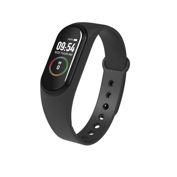 

2022 cheapest smart watch M4 YoHo app download smart wristband manual waterproof smart bracelet, Black red