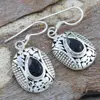 925 sterling silver black onyx gemstone earring handmade silver jewellery exporter supplier