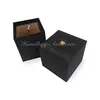 Luxury Black Square Shaped Silk Laminated & Logo Embossed Spa Candle Packaging Box