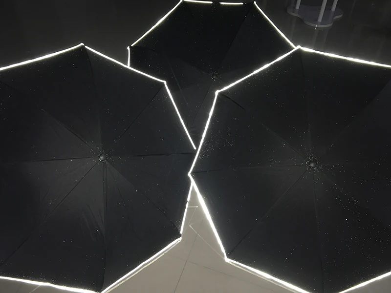 design custom led light upside down double layer inverted umbrella with lights