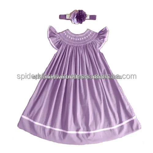 purple smocked dress