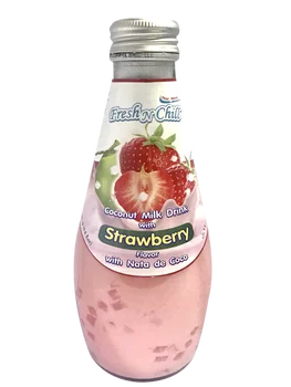 coconut milk drink with strawberry flavor