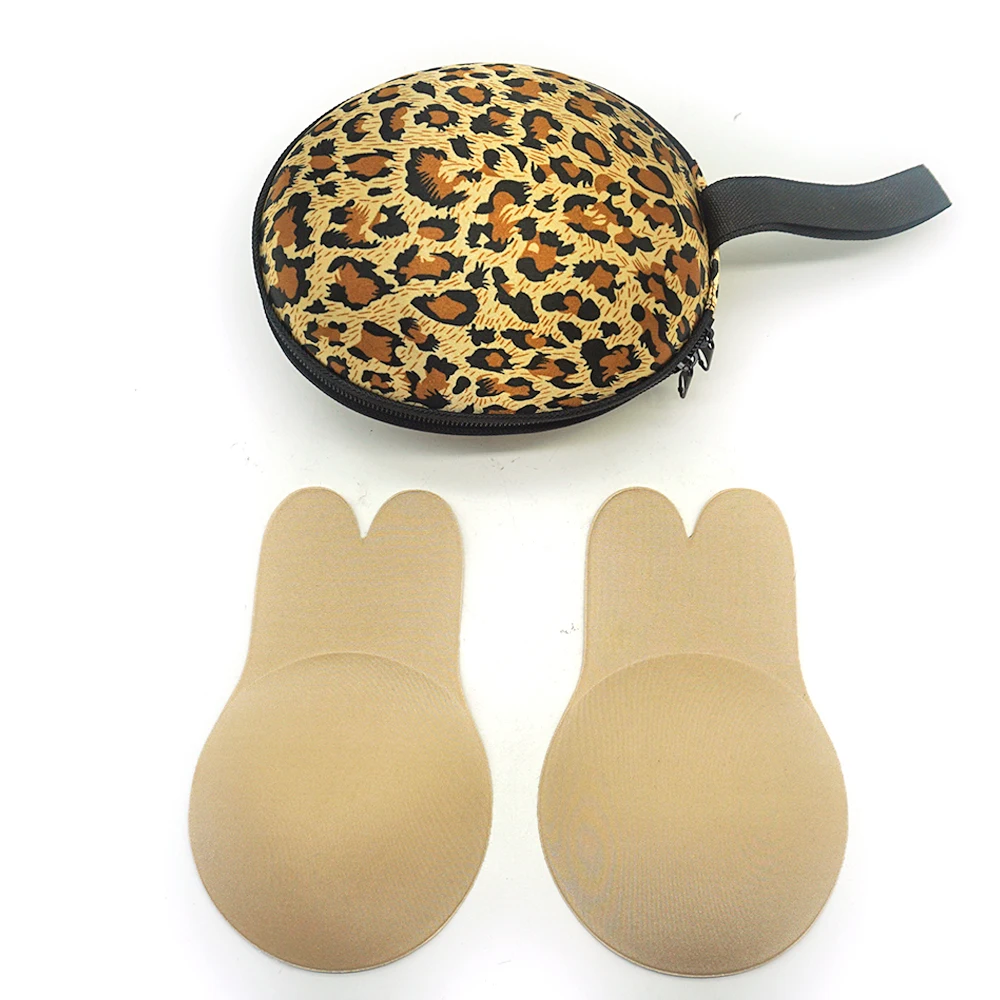 

2019 Womens Reusable Waterproof Adhesive Breast Pasties Invisible Breast Lift Nipple Cover, Nude/black