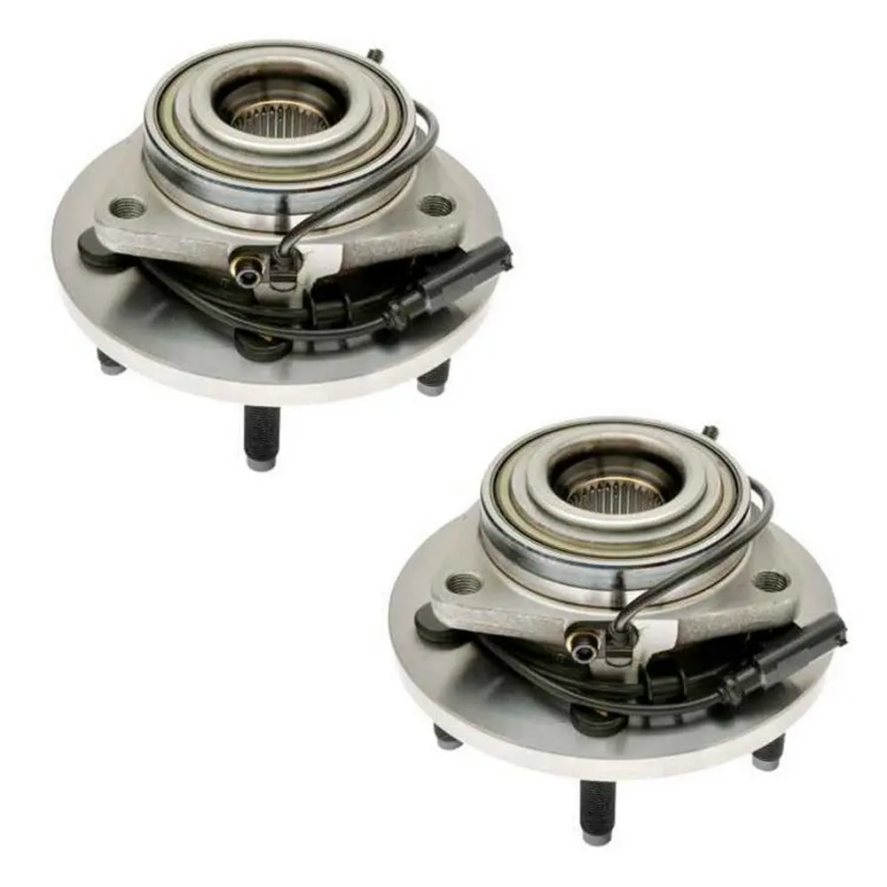 Front Wheel Hubs /& Bearings Pair Set of 2 for Dakota Durango 4WD 4x4 w//ABS
