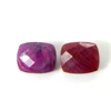 Natural ruby gemstone 12x10mm rectangle checker cut small gemstone collection