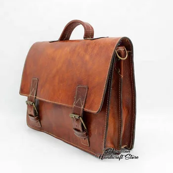 handcrafted leather briefcase