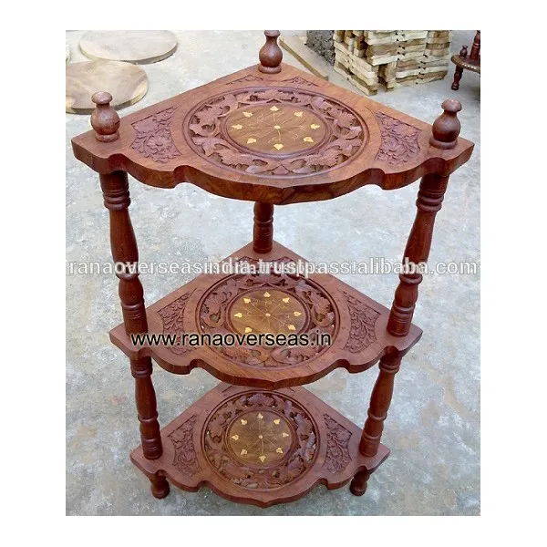 3 Tier Wooden Folding Corner Rack - Luxury & Sustainability