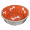 Ski Group Of Stainless Steel Ceramic Bone Printed Dog Bowls