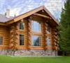 Handcrafted log home, Canadian tech, manually debarked round logs, excellent Siberian species used
